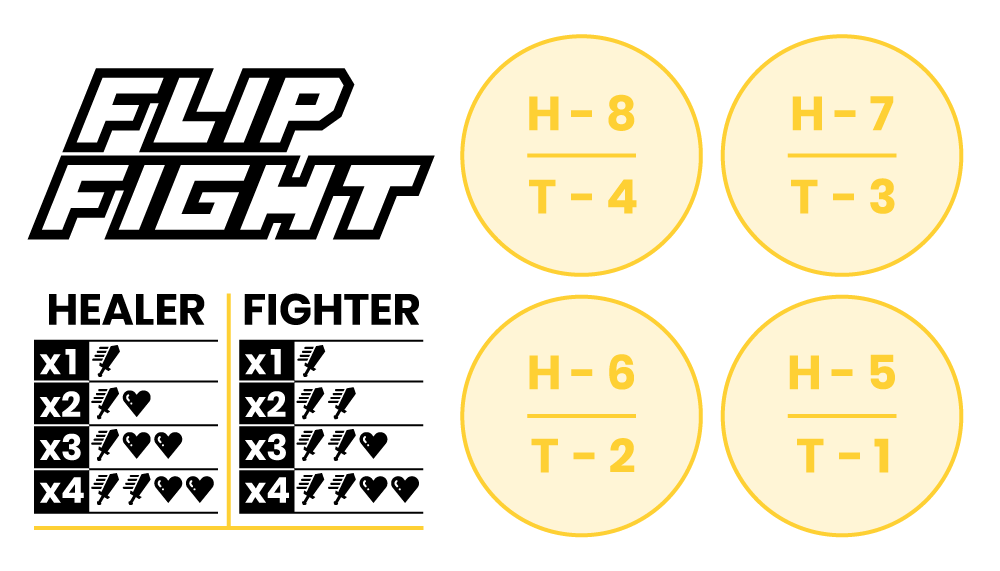 The board design for Flip Fight
